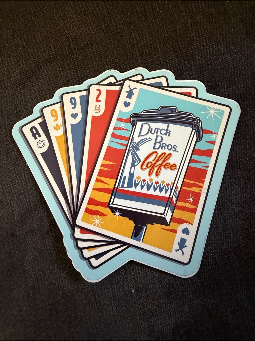 Dutch Bros Coffee Playing Card sticker